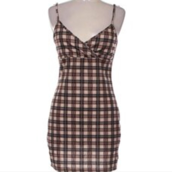 SHEIN Dresses & Skirts - Plaid Spaghetti Strap fitted Dress